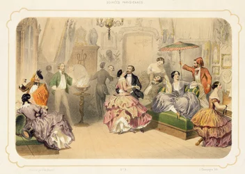 Artystyczny cios z „Soirees Parisiennes”, sztych. szampan